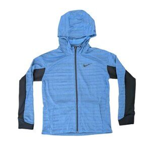 Nike Blue black zipper hoodie sweatshirt jacket boys size L